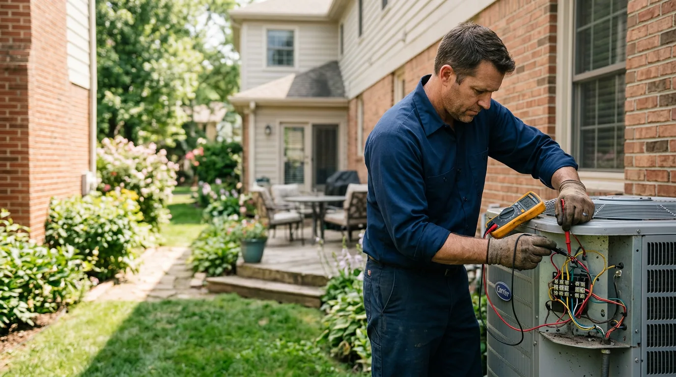 HVAC technician working near Burnet, TX